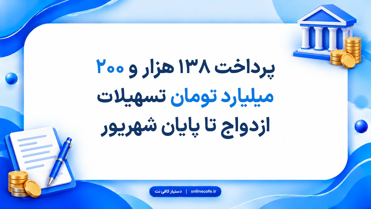 پرداخت ۱۳۸ هزار و ۲۰۰ میلیارد تومان تسهیلات ازدواج تا پایان شهریور