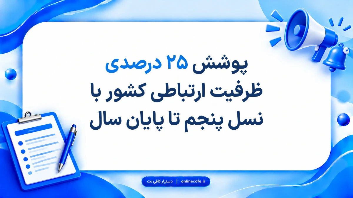 پوشش ۲۵ درصدی ظرفیت ارتباطی کشور با نسل پنجم تا پایان سال